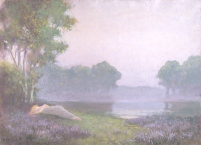 Sovende i lyngen, morgen, 1935 af Alphonse Osbert