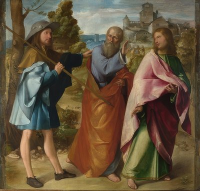 Vejen til Emmaus. Omkring 1516-17 af Altobello Melone