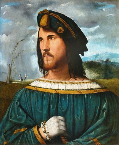 Portræt af en gentleman alias Cesare Borgia (1475-1507) af Altobello Melone