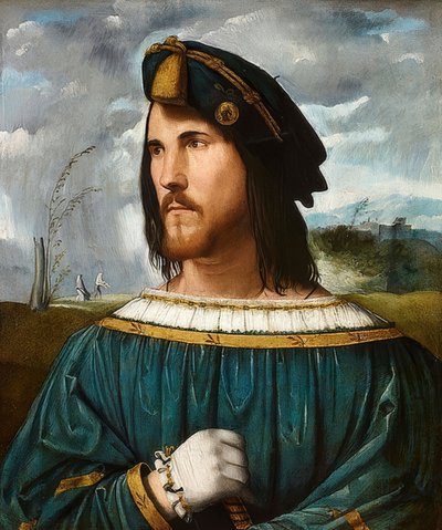 Portræt af en gentleman (kendt som Cesare Borgia). Zw. 1500 og 1524 af Altobello Melone