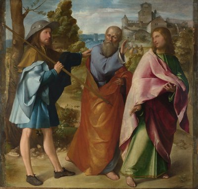 Vejen til Emmaus, ca. 1516 af Altobello Melone