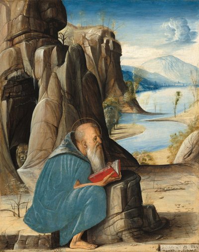 Sankt Hieronymus læser, ca. 1476 (tempera på panel) af Alvise Vivarini