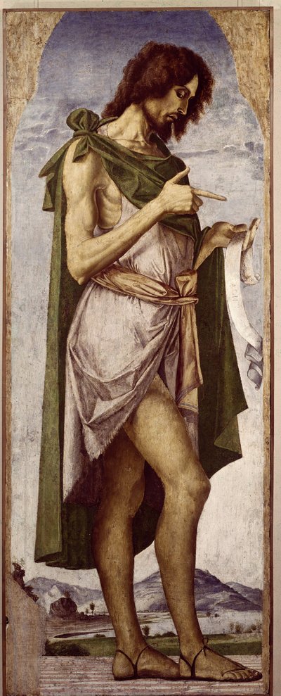 San Giovanni Battista, ca. 1480 (olie om bord) af Alvise Vivarini