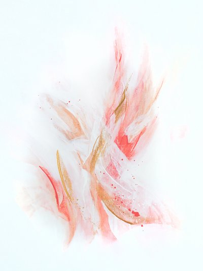 Fluid Blush Gold – Abstrakt af Alyson Storms