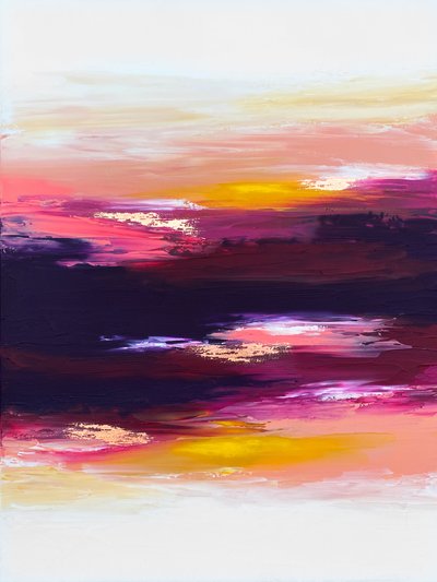 Livlig abstrakt solnedgang af Alyson Storms