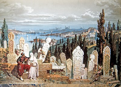 En kirkegård i Konstantinopel af Amadeo Preziosi