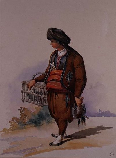 En Andesælger, ca. 1855 af Amadeo Preziosi