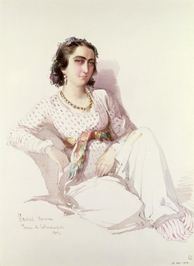 Hadice Hanim - dame fra Istanbul, 1852 af Amadeo Preziosi