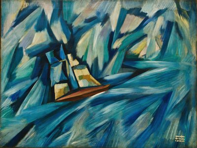 Sejlbåd, ca. 1914 (olie på lærred) af Amadeu de Souza Cardoso