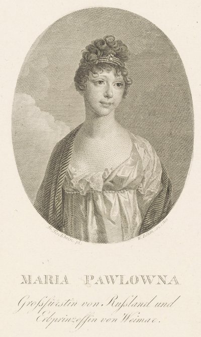 Storhertuginde Maria Pavlovna af Rusland 1786-1859, storhertuginde af Sachsen-Weimar-Eisenach, 1808. af Amadeus Wenzel Boehm