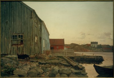 En fiskerhytte, Gamle Hellesund af Amaldus Nielsen