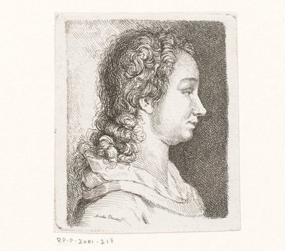 Portræt af konen til kunstneren Georg Friedrich Schmidt af Amalie Baader