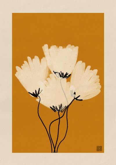Varme, minimalistiske valmuer af Amaze Atelier