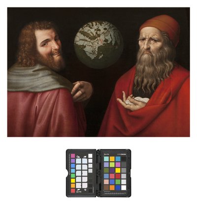 Heraklit og Demokrit af Ambrogio Giovanni Figino