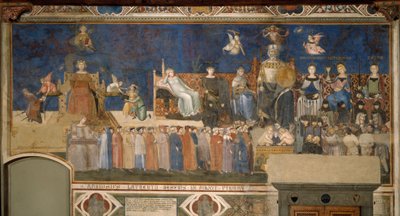 Allegory of Good Government af Ambrogio Lorenzetti