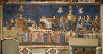 Allegory of Good Government Cyklus af fresker Allegory of the Good and Bad Government, 1338-1339 af Ambrogio Lorenzetti