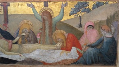 Ambrogio lorenzetti, madonna med barn og helgenerne m. maddalena og marta, sørgende, 03 af Ambrogio Lorenzetti