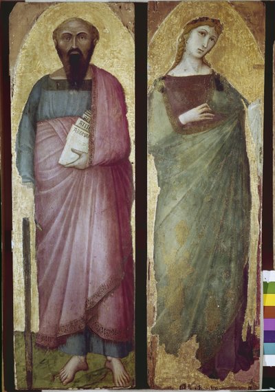 Saint Paul og et helligt martyrium, detalje af en polyptisk (tempera på træ af Ambrogio Lorenzetti