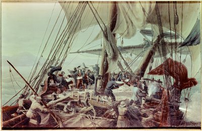Opdaget Louisiana af Louis Antoine, greve af Bougainville (1729-1811) af Ambroise Louis Garneray