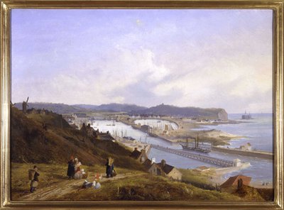 Le port de Boulogne af Louis Garneray, sd. ca. 1820, Olie paa Lærred, H. 0,330; L. 0,460. CCIP Coll. af Ambroise Louis Garneray