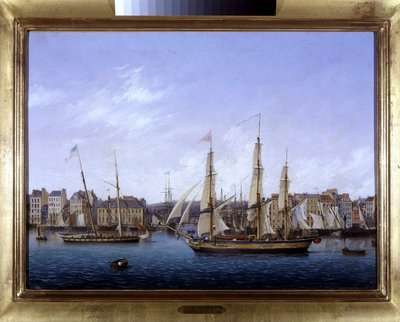 Le port du Havre, af Louis Garneray, sd. ca. 1820, Olie paa Lærred, H. 0,330; L. 0,460. CCIP Coll. af Ambroise Louis Garneray