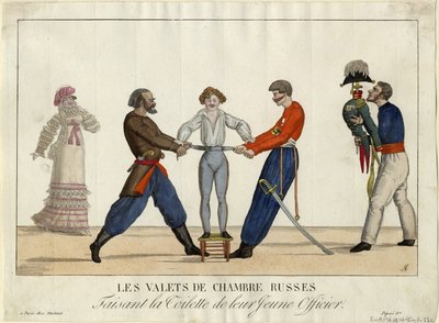 Toilet af en ung russisk officer, ca. 1815 af Ambroise Louis Garneray