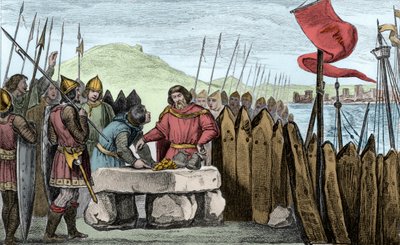 Charles III den Fede (839-88) betaler vikingeangriberne af i 886 - Charles III 3 le Gros (839-888) Kejser af Vesten (881-887) og Regent af Frankrig (884-887) slog lejr under Paris
