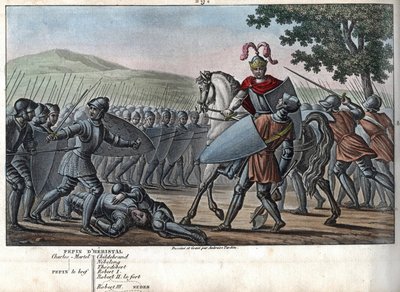 Eudes (Odon) (860 - 898), det karolingiske dynasti, ledede slaget mod normannerne og forsvarede sejrrigt Paris (885 - 887) - Designet og indgraveret af Ambroise Tardieu i 1825. af Ambroise Tardieu