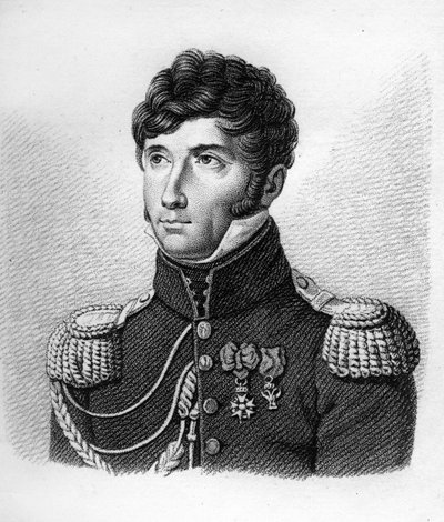Louis Michel Letort (Le Tort) (1773-1815) i General de Brigade- i "Portrætter af franske generaler efter franskmændenes sejre og kampe"". Graveret af Ambroise Tardieu i 1818. Stella Collection. af Ambroise Tardieu