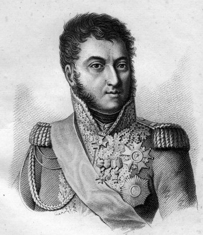 Marskal Suchet. Louis Gabriel (Louis-Gabriel) Suchet (1770-1826), hertug af Albufera Maréchal af Frankrig. i "Portrætter af de franske generaler efter franskmændenes sejre og erobringer"". Graveret af Ambroise Tardieu i 1818. Stella Collection. af Ambroise Tardieu