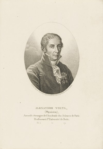 Portræt af Alessandro Volta 1745-1827, ca 1820. af Ambroise Tardieu