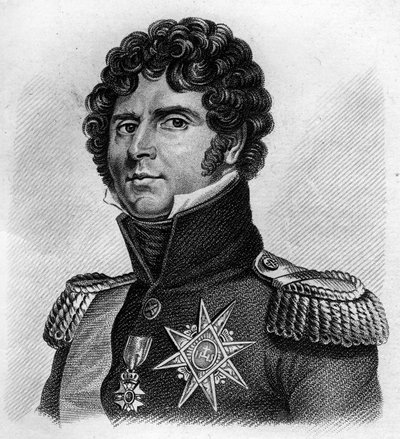 portræt Charles Jean - Baptiste Bernadotte (1763-1844), marskal af Frankrig, kong Karl XIV af Sverige og Norge.I "Portrætter af de franske generaler"". Graveret af Ambroise Tardieu i 1818. Stella Collection af Ambroise Tardieu