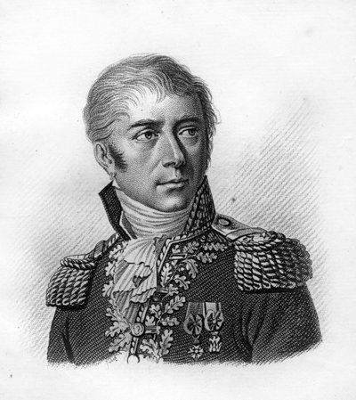 portræt af General Honore Vial.1776-1813.- i ""Portrætter af franske generaler efter franskmændenes sejre og erobringer"". Graveret af Ambroise Tardieu i 1818. Stella Collection. af Ambroise Tardieu