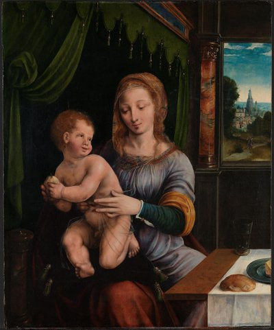 Madonna og barn af Ambrosius (attr. to) Benson