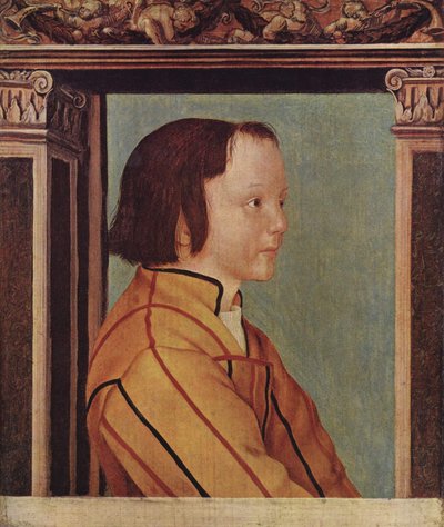 Dreng med brunt hår af Ambrosius Holbein