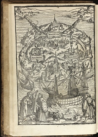 Utopia af Thomas More, 1518 af Ambrosius Holbein