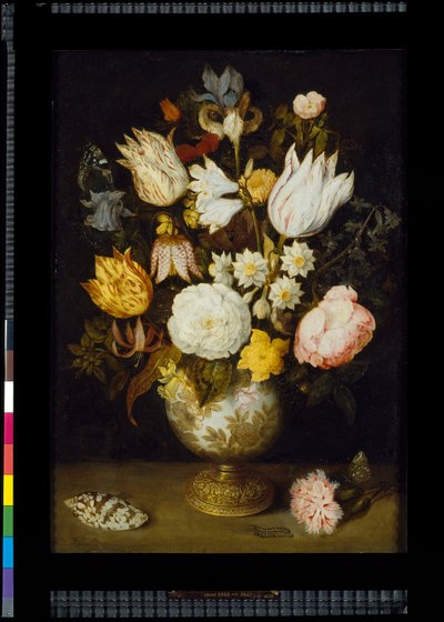 En vase med blomster, ca. 1609 (olie på kobber) af Ambrosius the Elder Bosschaert