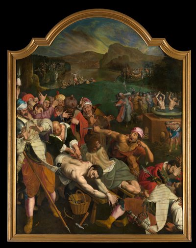 De hellige Crispins og Crispinians martyrium (olie på panel) af Ambrosius the Elder Francken or Franck