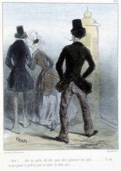 Karikatur - i "" Madeleines"" af Cham, v.1870-1880 af Amédée de Noé