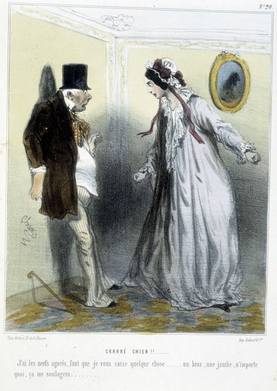 Crrre hund! - i “” Madeleines”” af Cham, c.1870-1880 af Amédée de Noé