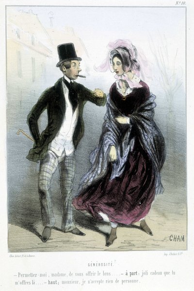 Generøsitet - i "" Madeleines"" af Cham, v.1870-1880 af Amédée de Noé