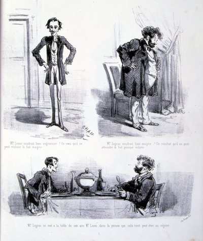 illustration til Kunsten at fede og tabe sig af Amédée de Noé