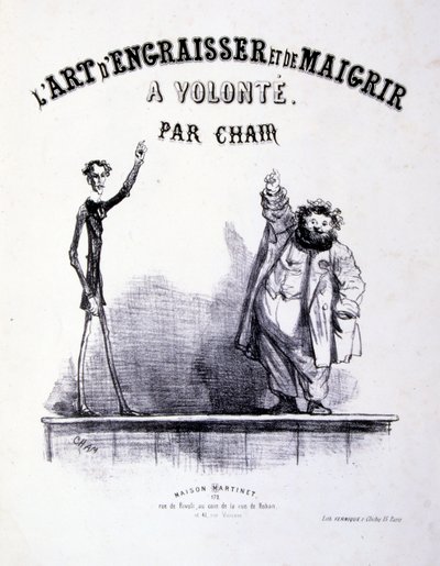 illustration til Kunsten at fede og tabe sig af Amédée de Noé