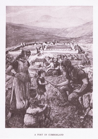 Et fort i Cumberland, illustration fra The Roman Soldier, 1928 af Amedee Forestier