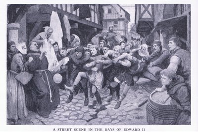 En gadescene i Edward II