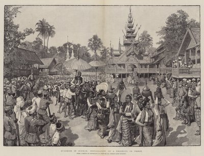Buddhisme i Burma, installation af svampe eller præst af Amedee Forestier