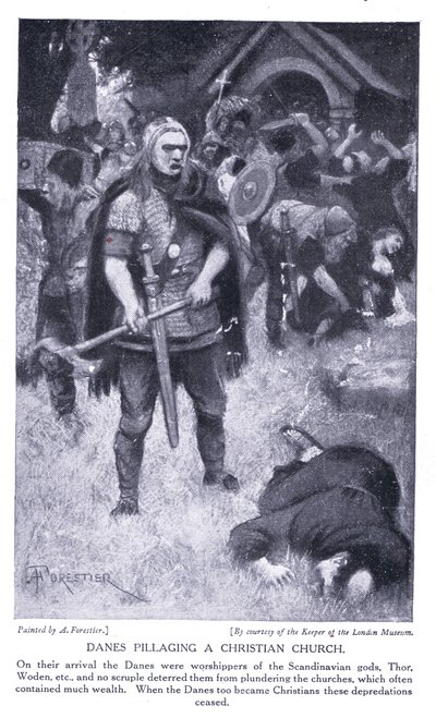Danskere plyndrer en kristen kirke, 1920