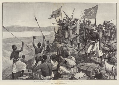 Første udsigt over Albert-søen Nyanza, 13. december 1887 af Amedee Forestier