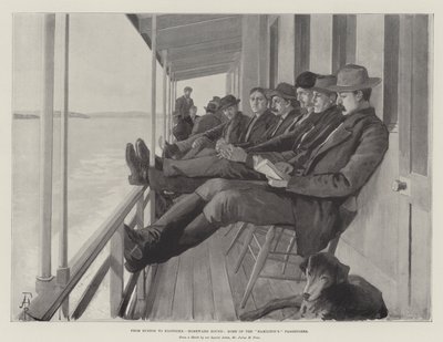 Fra Euston til Klondike, hjemad, nogle af Hamiltons passagerer af Amedee Forestier