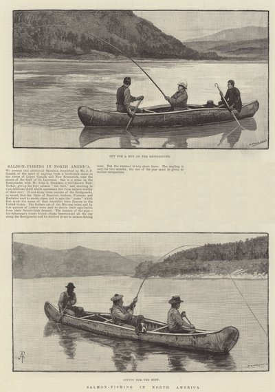 Laksefiskeri i Nordamerika af Amedee Forestier